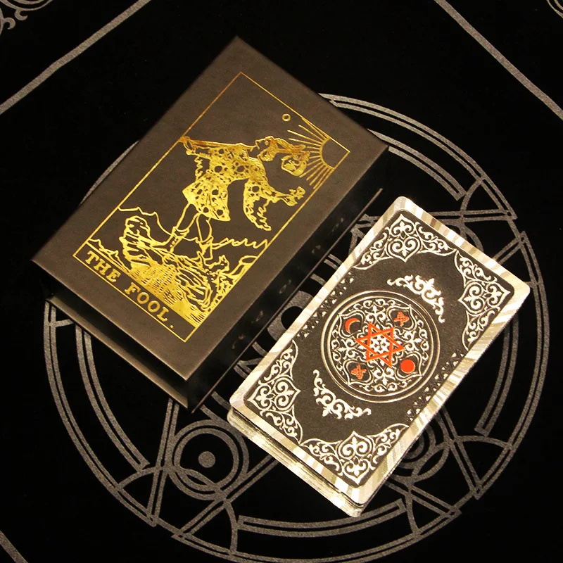 Silver Foil Tarot Brand Plastic Waterproof Tarot Full English Edition Magician Tarot Deck Board Game Cards English Rules
Silver Foil Tarot Brand Plastic Waterproof Tarot Full English Edition Magician Tarot Deck Board Game Cards English Rules