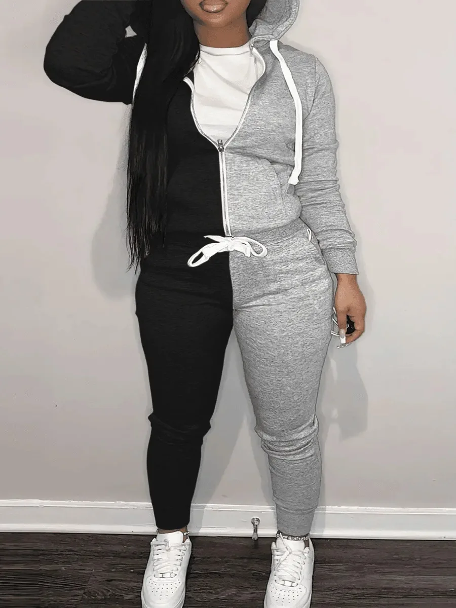 LW Plus Size Hooded Collar Kangaroo Pocket Tracksuit Set Autumn winter warm Two pices set Women Outfits Tracksuit 
LW Plus Size Hooded Collar Kangaroo Pocket Tracksuit Set Autumn winter warm Two pices set Women Outfits Tracksuit