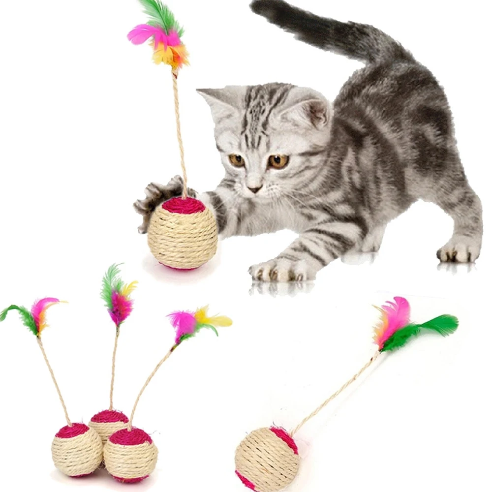 Cat Toy Pet Cat Sisal Scratching Ball Training Interactive Toy for Kitten Pet Cat Supplies Funny Play Feather Toy Cat Accessory
Cat Toy Pet Cat Sisal Scratching Ball Training Interactive Toy for Kitten Pet Cat Supplies Funny Play Feather Toy Cat Accessory
