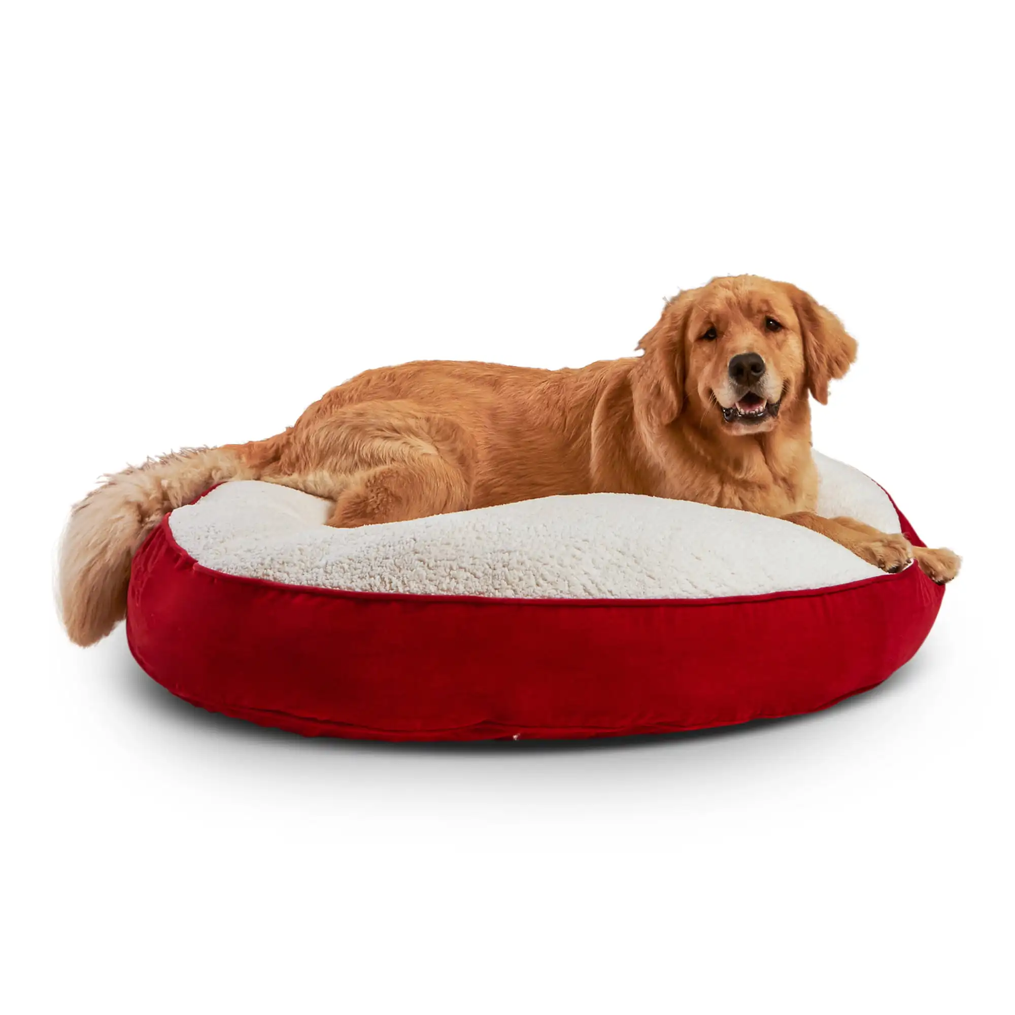 Hounds Scout Sherpa Round Pillow Dog Bed, Crimson, Large (42 x 42 in.) Soft Sleep House Cushion Pet Product Accessories
Hounds Scout Sherpa Round Pillow Dog Bed, Crimson, Large (42 x 42 in.) Soft Sleep House Cushion Pet Product Accessories