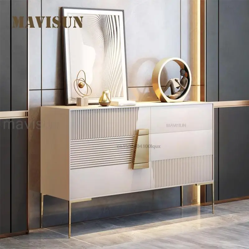 

Italian Minimalist Porch Cabinet Villa Entrance Hall Locker Light Luxury Designer Master Bedroom Furniture Chest Of Drawers