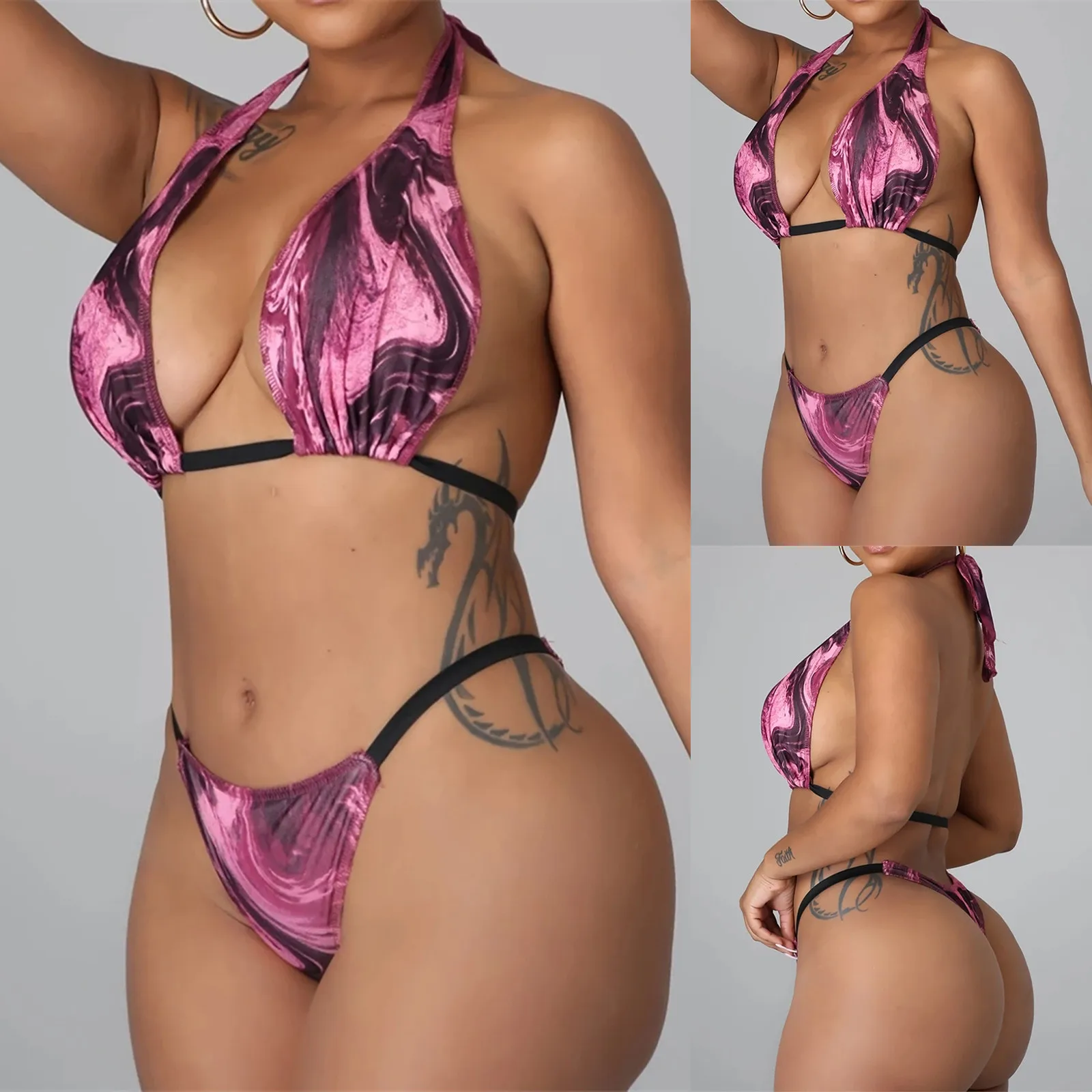 2022 Sexy Printed Bikini Halter Push Up Swimwear Women Swimsuit Female Strappy Bikini Set Brazilian Bathing Suit Beachwear
2022 Sexy Printed Bikini Halter Push Up Swimwear Women Swimsuit Female Strappy Bikini Set Brazilian Bathing Suit Beachwear