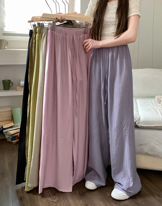 Japanese Wide Leg Pants High Waist Casual Bandage Straight Trousers Fashion Korean Summer Pantalon Femme 2023 New Bottoms
Japanese Wide Leg Pants High Waist Casual Bandage Straight Trousers Fashion Korean Summer Pantalon Femme 2023 New Bottoms