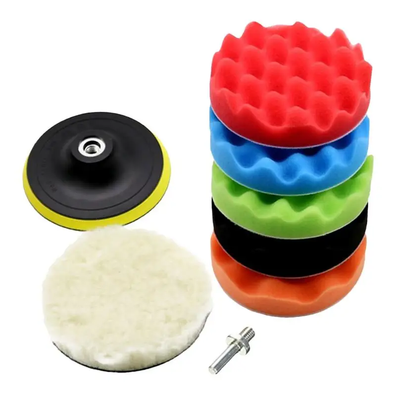 Wool Buffing Pads 5PCS Sponge Buffing Pads Kit Sanding Discs With Backing Pad Sponge Wheel Car Detailing For Waxing Sanding
Wool Buffing Pads 5PCS Sponge Buffing Pads Kit Sanding Discs With Backing Pad Sponge Wheel Car Detailing For Waxing Sanding