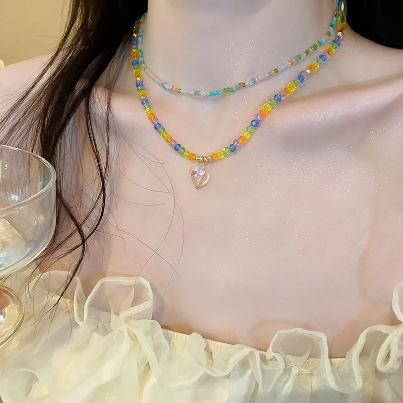 Color rice beads hand woven necklace can be stacked necklace sen-age reducing choker sweet cool small clavicle chain
Color rice beads hand woven necklace can be stacked necklace sen-age reducing choker sweet cool small clavicle chain