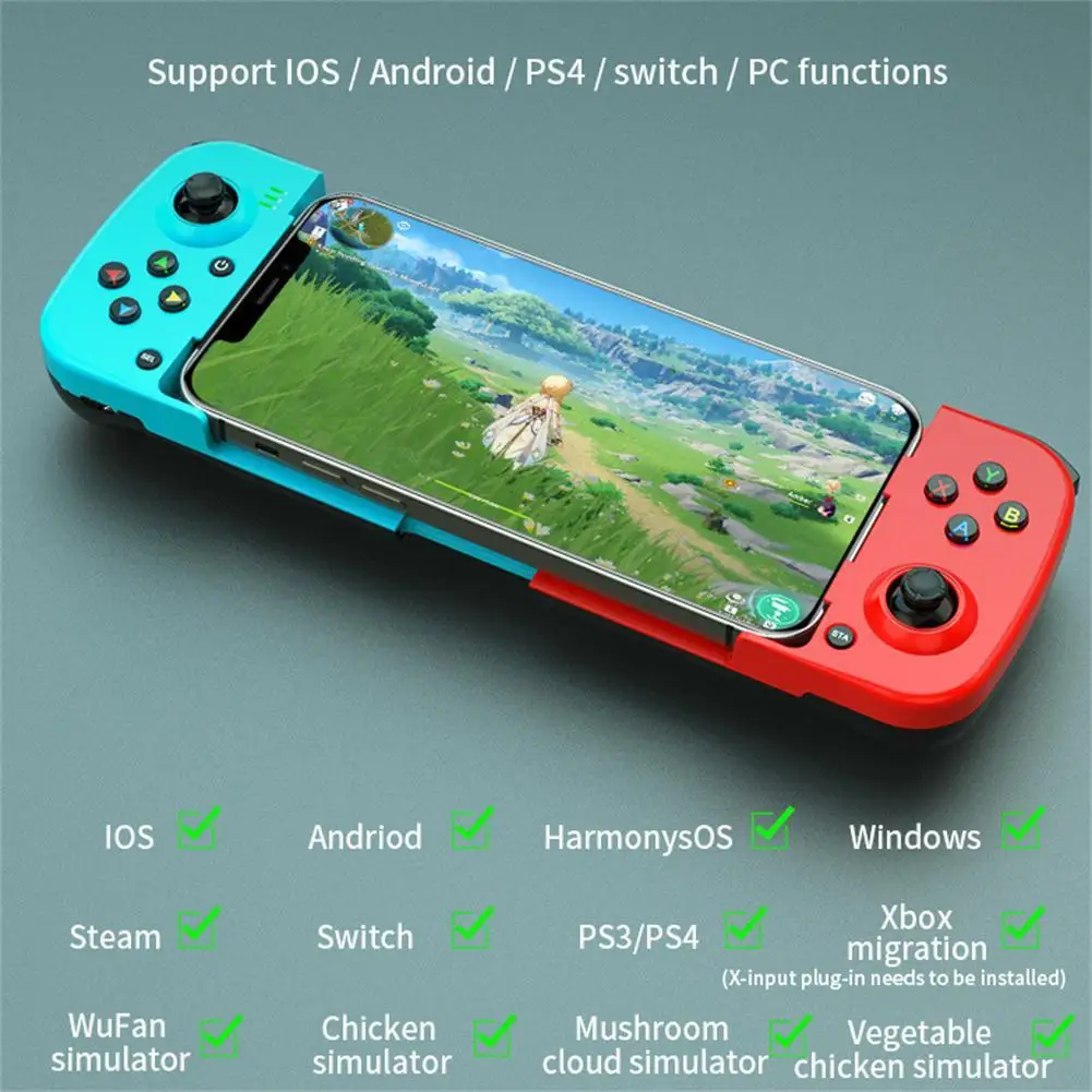 Stretch Wireless Gamepad Joystick Compatible For Ios/android Phone 3d Retractable Bluetooth-compatible Handle Gaming Controller 
Stretch Wireless Gamepad Joystick Compatible For Ios/android Phone 3d Retractable Bluetooth-compatible Handle Gaming Controller