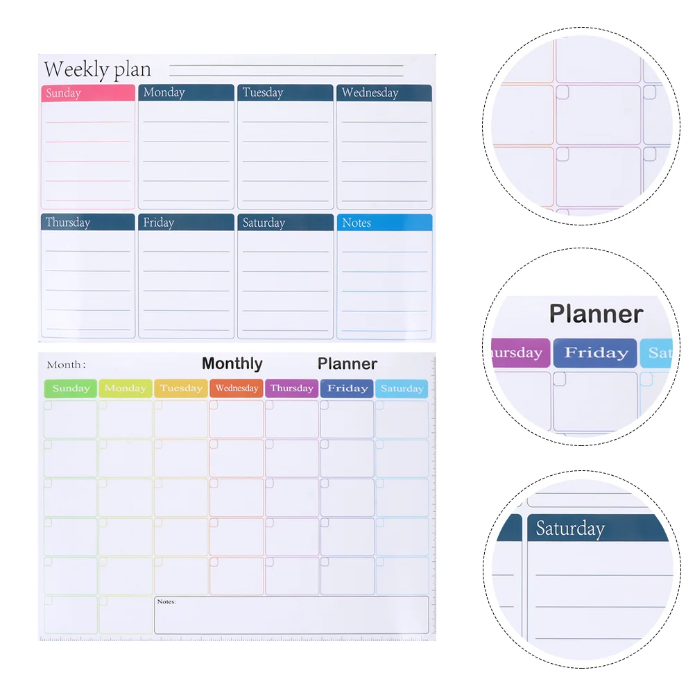 2Pcs Magnetic Schedule Board Reminding Board Message Board Fridge Magnetic Board for Home Working Indoor
2Pcs Magnetic Schedule Board Reminding Board Message Board Fridge Magnetic Board for Home Working Indoor