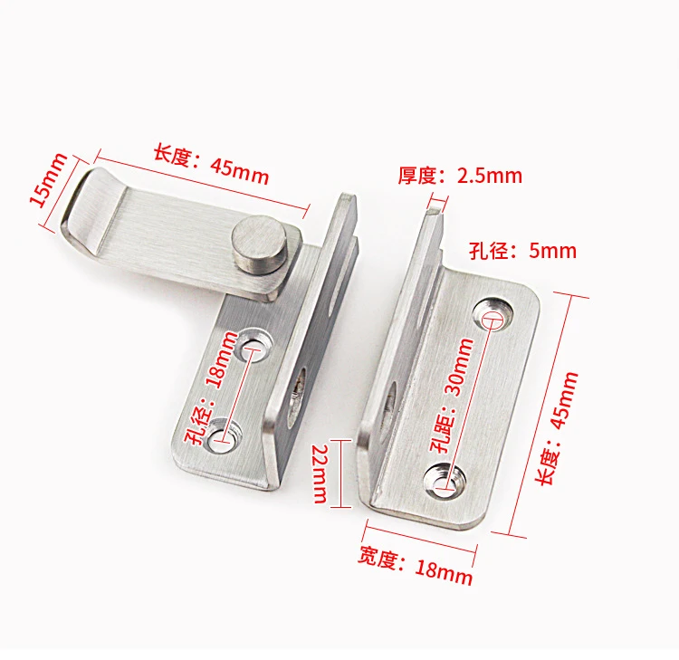 Turn On Left / Right Brief Simple Bolt Anti-theft Security Door Thick Stainless Steel Thicken Bolt Locker Lock Hasp
Turn On Left / Right Brief Simple Bolt Anti-theft Security Door Thick Stainless Steel Thicken Bolt Locker Lock Hasp