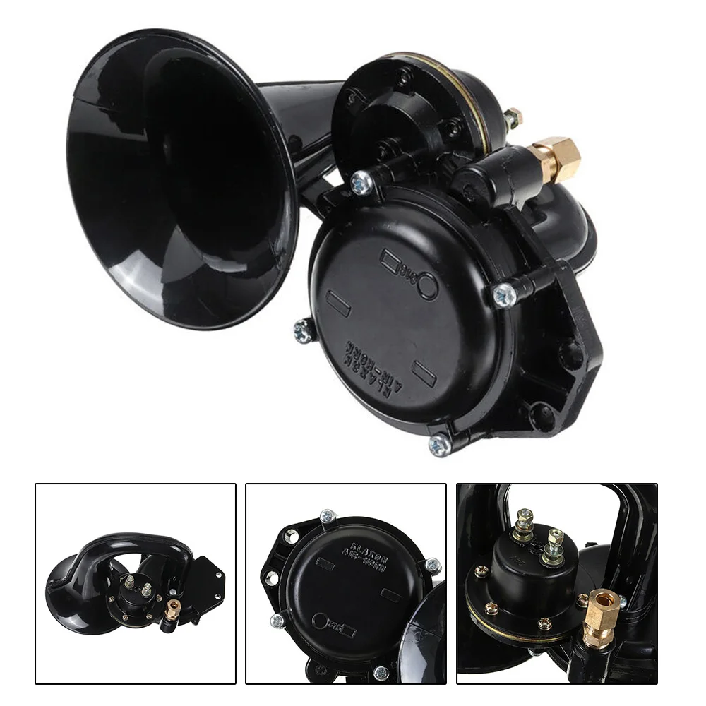 

Loud 300DB 12V/24V Electric Snail Air Horn For Car Motorcycle Truck Boat ABS+metal Multi-tone&Claxon Horns Car Accessories