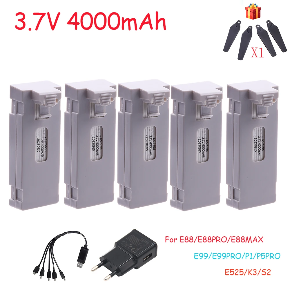 Аккумулятор Lipo 3,7 в 4000 мАч для радиоуправляемого дрона E88 E88PRO E99 S2 P1 K3 P10 A13 S98 E525, запчасти для радиоуправляемого квадрокоптера, аккумулятор + зарядное устройство
Аккумулятор Lipo 3,7 в 4000 мАч для радиоуправляемого дрона E88 E88PRO E99 S2 P1 K3 P10 A13 S98 E525, запчасти для радиоуправляемого квадрокоптера, аккумулятор + зарядное устройство