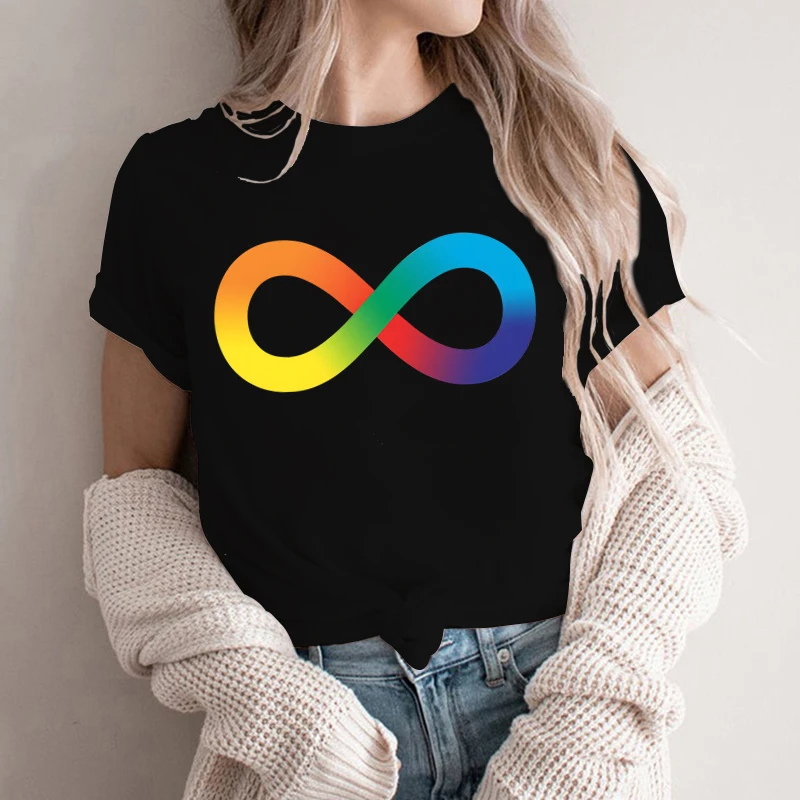 2023 Neurodiverse Infinity Sign Tshirts Lovely Rainbow Tees Autism Tshirt Female Clothes Y2k Tops Ladies Fashion Graphic T-Sh
2023 Neurodiverse Infinity Sign Tshirts Lovely Rainbow Tees Autism Tshirt Female Clothes Y2k Tops Ladies Fashion Graphic T-Sh