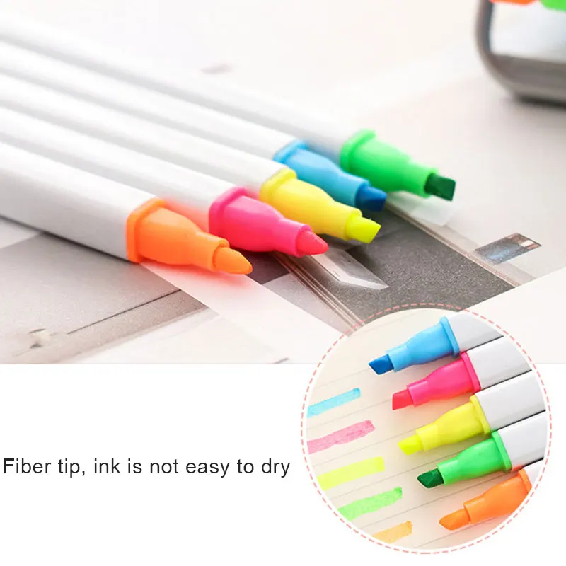 5 Color Art Marker Highlighter Pen Set Thick Tip Stationery for Student Office School Supplies Fluorescent Pen Colored Markers
5 Color Art Marker Highlighter Pen Set Thick Tip Stationery for Student Office School Supplies Fluorescent Pen Colored Markers