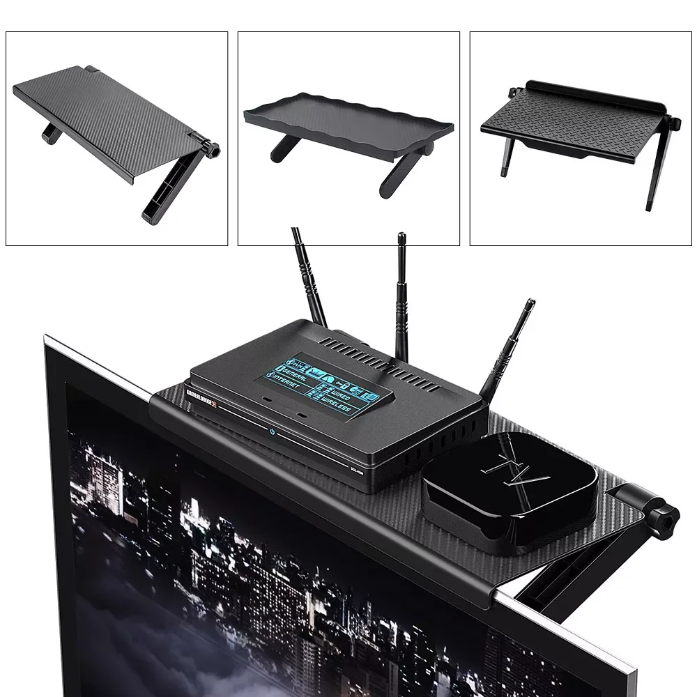 TV Screen Top Shelf Organizer Bracket Stand Adjustable Monitor Top Shelf Storage Holder for Media Boxes, Router, Game Console
TV Screen Top Shelf Organizer Bracket Stand Adjustable Monitor Top Shelf Storage Holder for Media Boxes, Router, Game Console