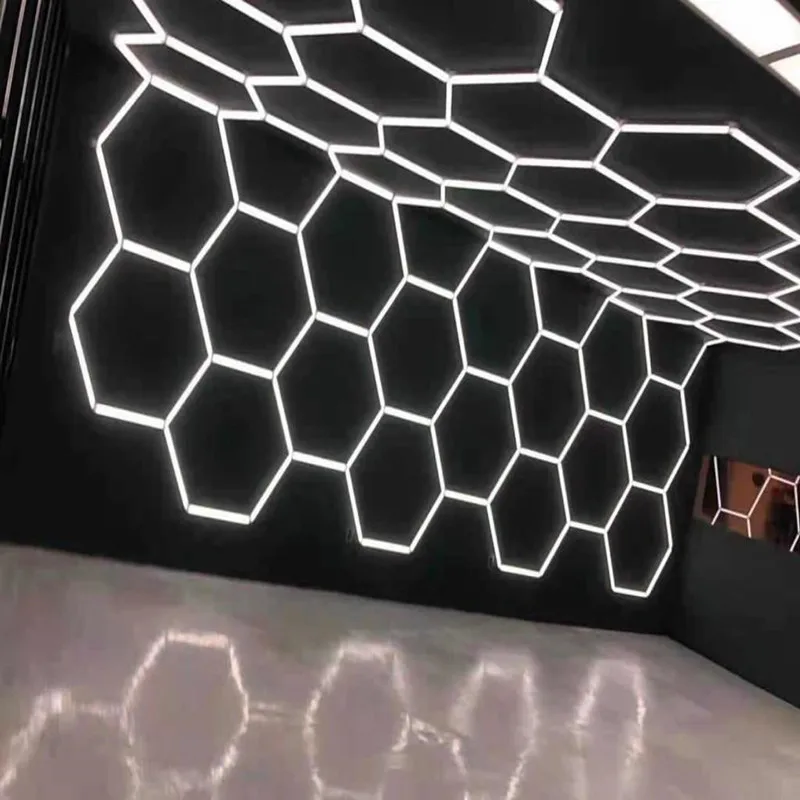 2*5M Hexagon Led Wall Light Customized Ceiling Light Tube for Garage Car Wash Beauty Gym Salon
2*5M Hexagon Led Wall Light Customized Ceiling Light Tube for Garage Car Wash Beauty Gym Salon