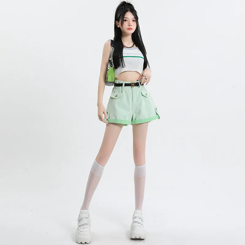 Dirty Pink Jeans Summer New High Waist Slim Denim Shorts Women's Spicy Girls Casual Curled Wide Leg Hot Pants
Dirty Pink Jeans Summer New High Waist Slim Denim Shorts Women's Spicy Girls Casual Curled Wide Leg Hot Pants