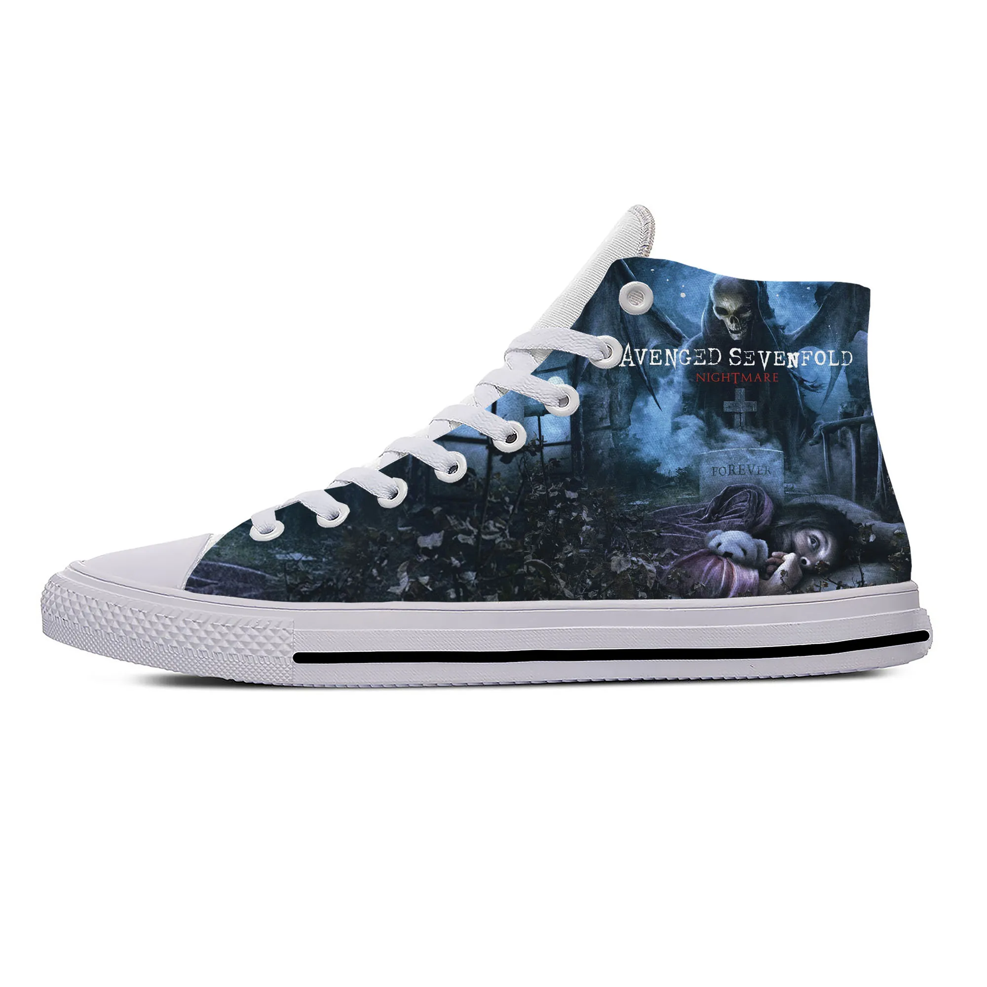 A7X High Top Sneakers Mens Womens Teenager Avenged Sevenfold Casual Shoes Canvas Running Shoes 3D Print Lightweight shoe White
A7X High Top Sneakers Mens Womens Teenager Avenged Sevenfold Casual Shoes Canvas Running Shoes 3D Print Lightweight shoe White