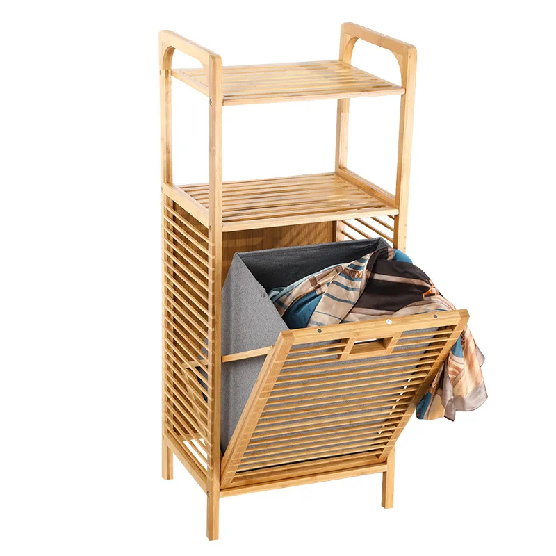 Freestanding Tilt-out Laundry Hamper Bamboo Basket Shelf with Removable Liner Storage
Freestanding Tilt-out Laundry Hamper Bamboo Basket Shelf with Removable Liner Storage