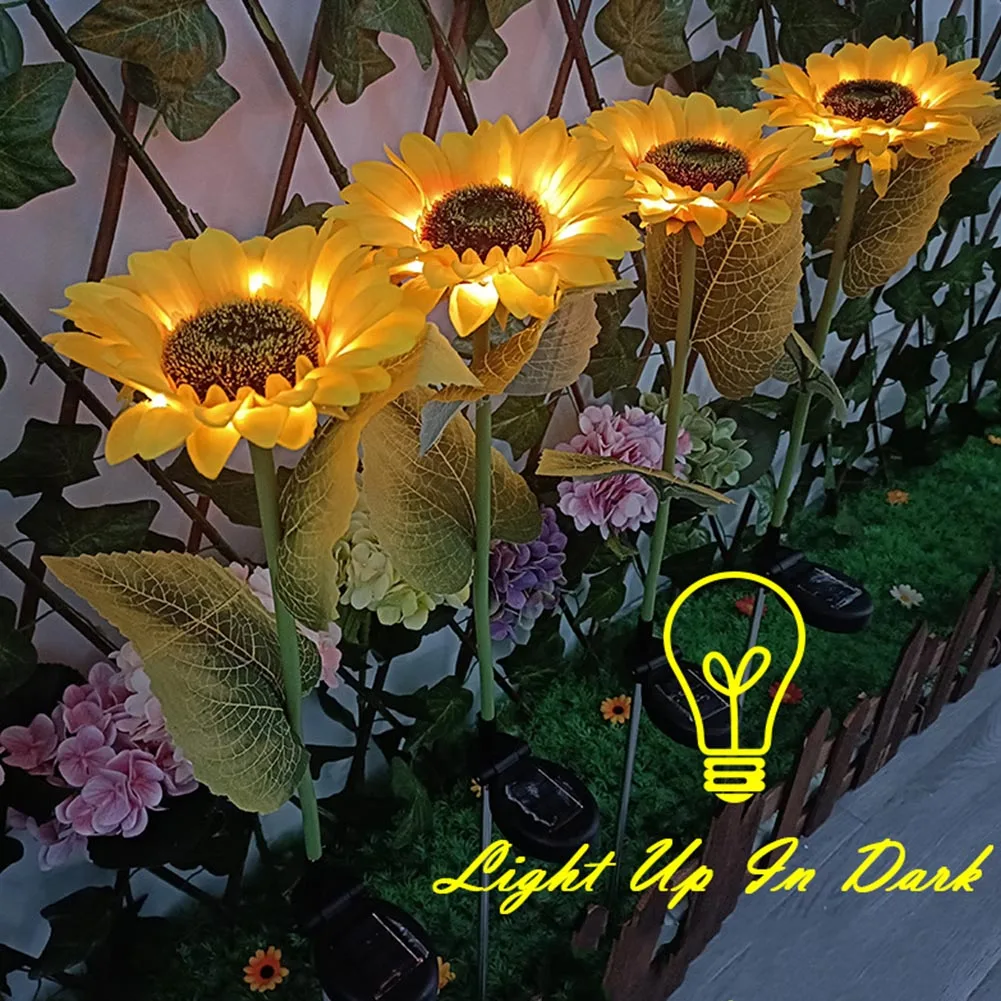 2pcs Solar LED Sunflower Lights Solar Simulation Lawn Lights Sunflower LED Light Garden Waterproof Outdoor Yard Pathway Decor
2pcs Solar LED Sunflower Lights Solar Simulation Lawn Lights Sunflower LED Light Garden Waterproof Outdoor Yard Pathway Decor