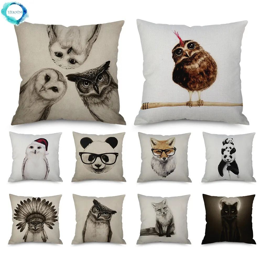 New Design 45x45cm New Linen Pillowcase Owl Cushion Pillow Covers Linen Throw Pillows Cases Sofa Home Decor Pillowcase
New Design 45x45cm New Linen Pillowcase Owl Cushion Pillow Covers Linen Throw Pillows Cases Sofa Home Decor Pillowcase