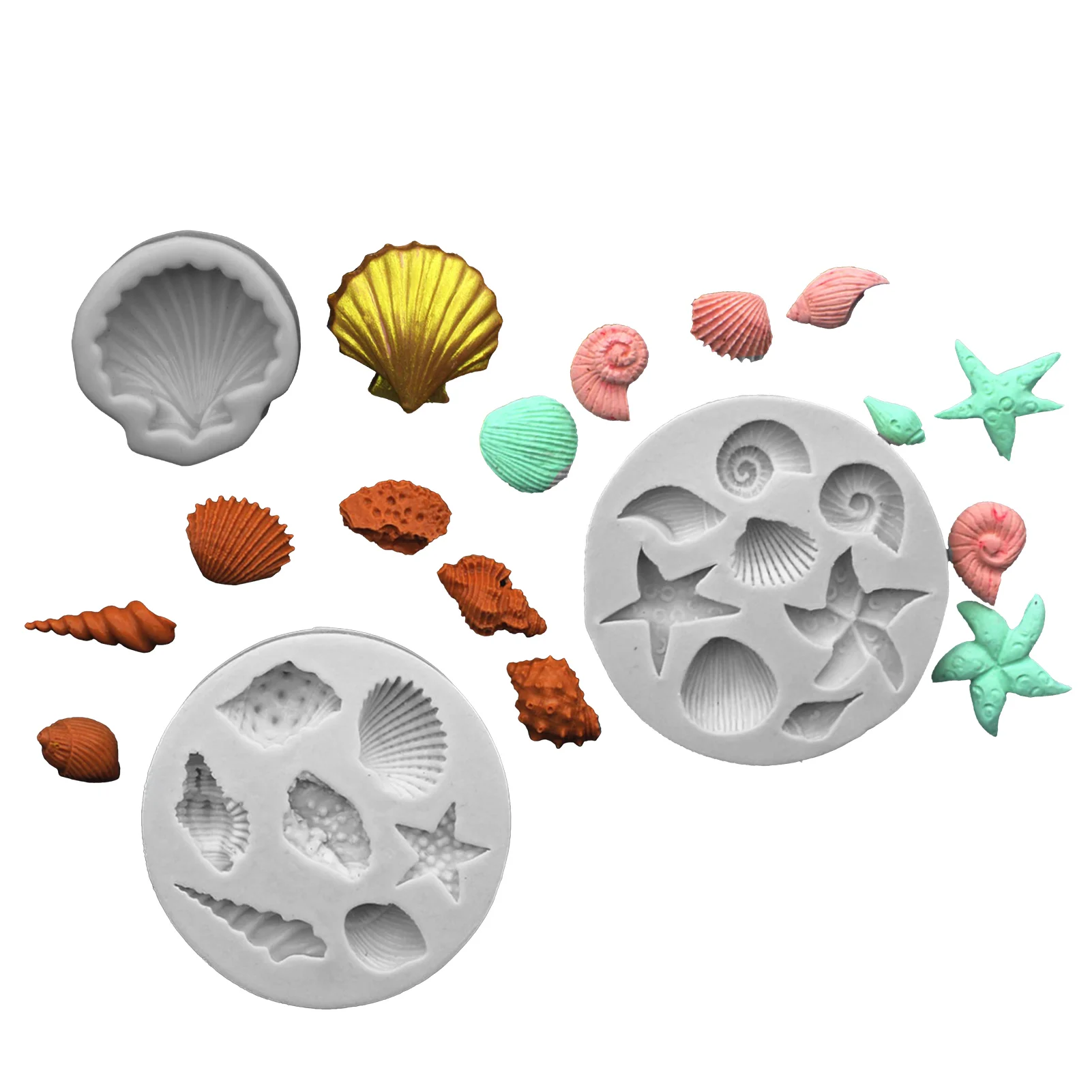 3pcs Candy Home Baking Polymer Clay Seashell Conch Oven Coral Cake Fondant Silicone Mold Decoration Marine Theme Refrigerator
3pcs Candy Home Baking Polymer Clay Seashell Conch Oven Coral Cake Fondant Silicone Mold Decoration Marine Theme Refrigerator