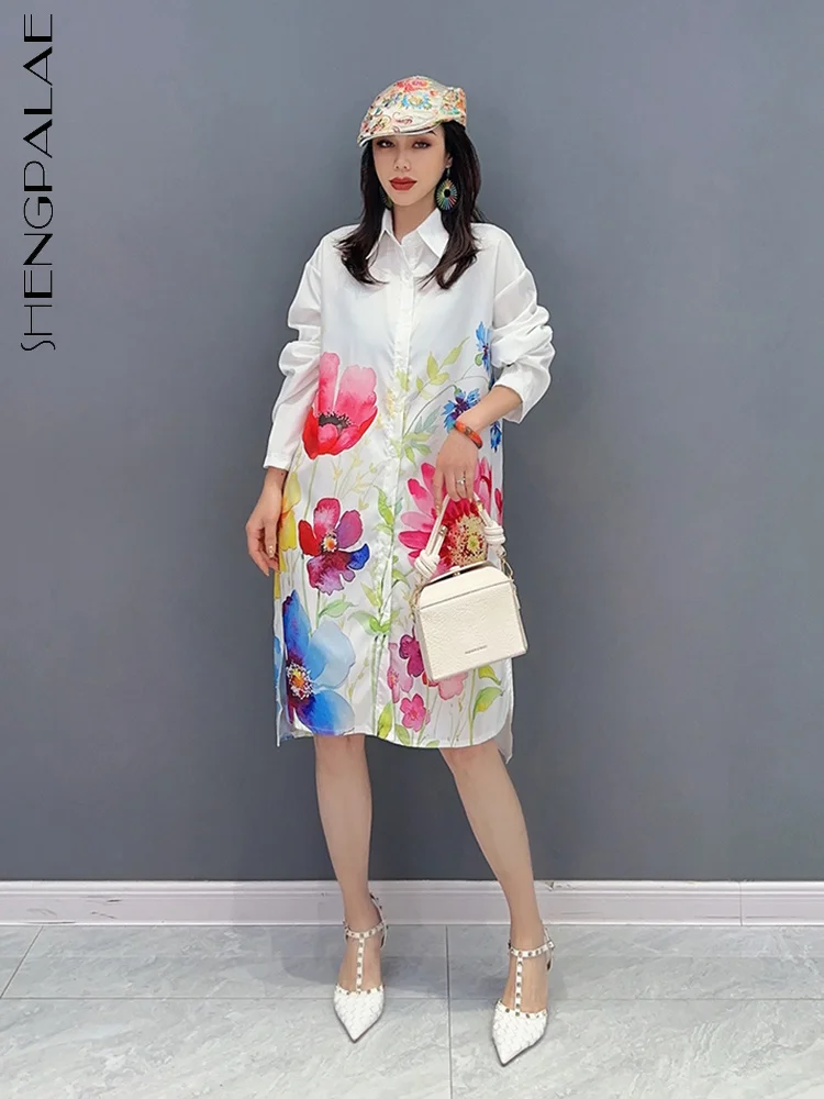 SHENGPALAE Fashion Women's Shirt Dress Floral Printed Lapel Single Breasted Full Sleeve Casual Loose Robe Summer 2023 New 5R4471
SHENGPALAE Fashion Women's Shirt Dress Floral Printed Lapel Single Breasted Full Sleeve Casual Loose Robe Summer 2023 New 5R4471