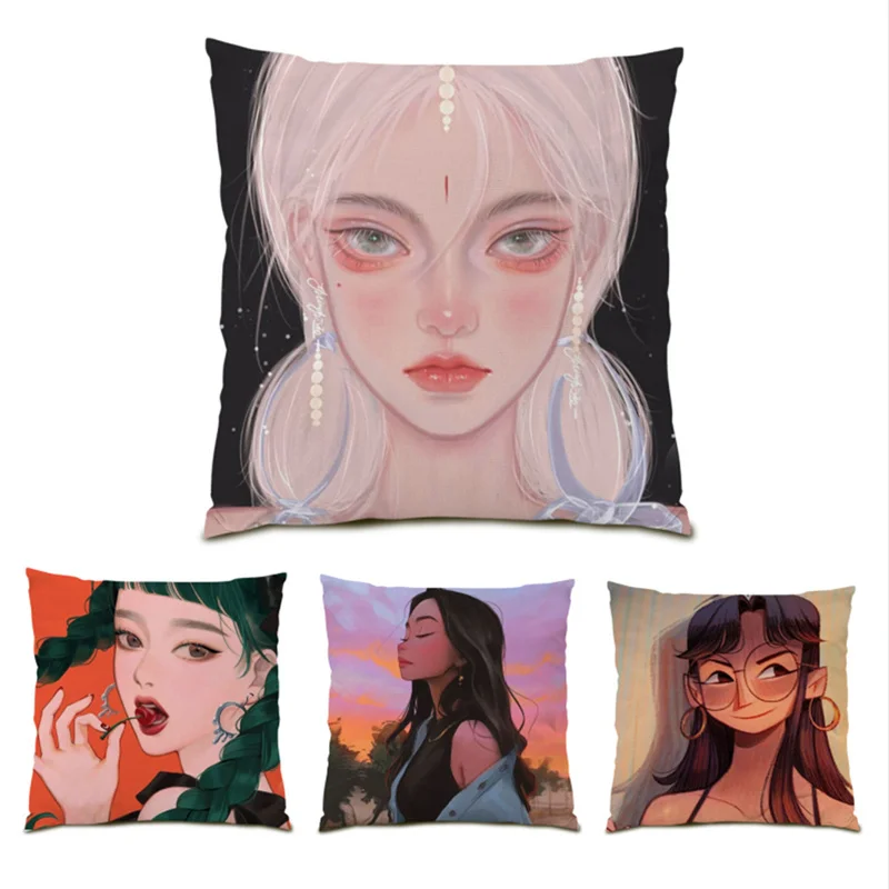 Artistic Cushion Covers 45x45 Decoration Home Furnishing Polyester Linen Decorative Retro Funny Figure Velvet Pillowcases E0516
Artistic Cushion Covers 45x45 Decoration Home Furnishing Polyester Linen Decorative Retro Funny Figure Velvet Pillowcases E0516