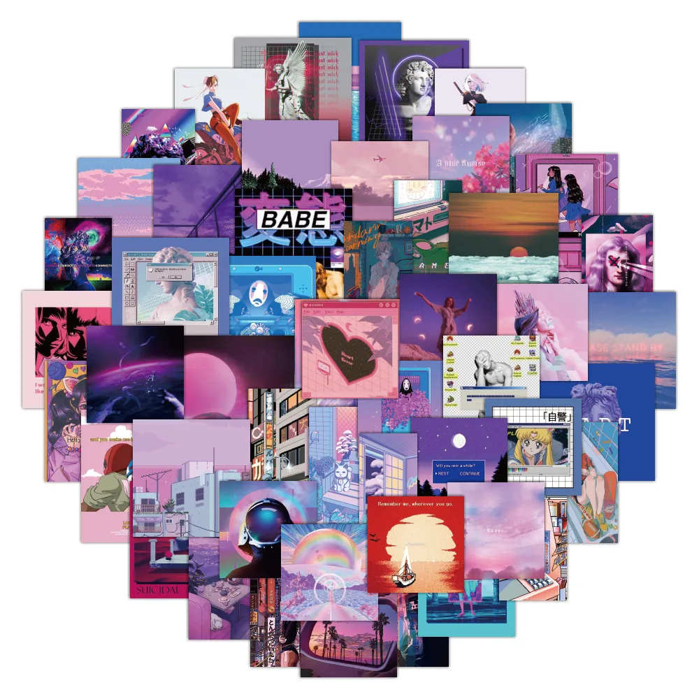 60PCS INS Vaporwave Stickers Retro Colorful Psychedelic Laser Personalized Hand Account Decoration DIY Small Stickers
60PCS INS Vaporwave Stickers Retro Colorful Psychedelic Laser Personalized Hand Account Decoration DIY Small Stickers