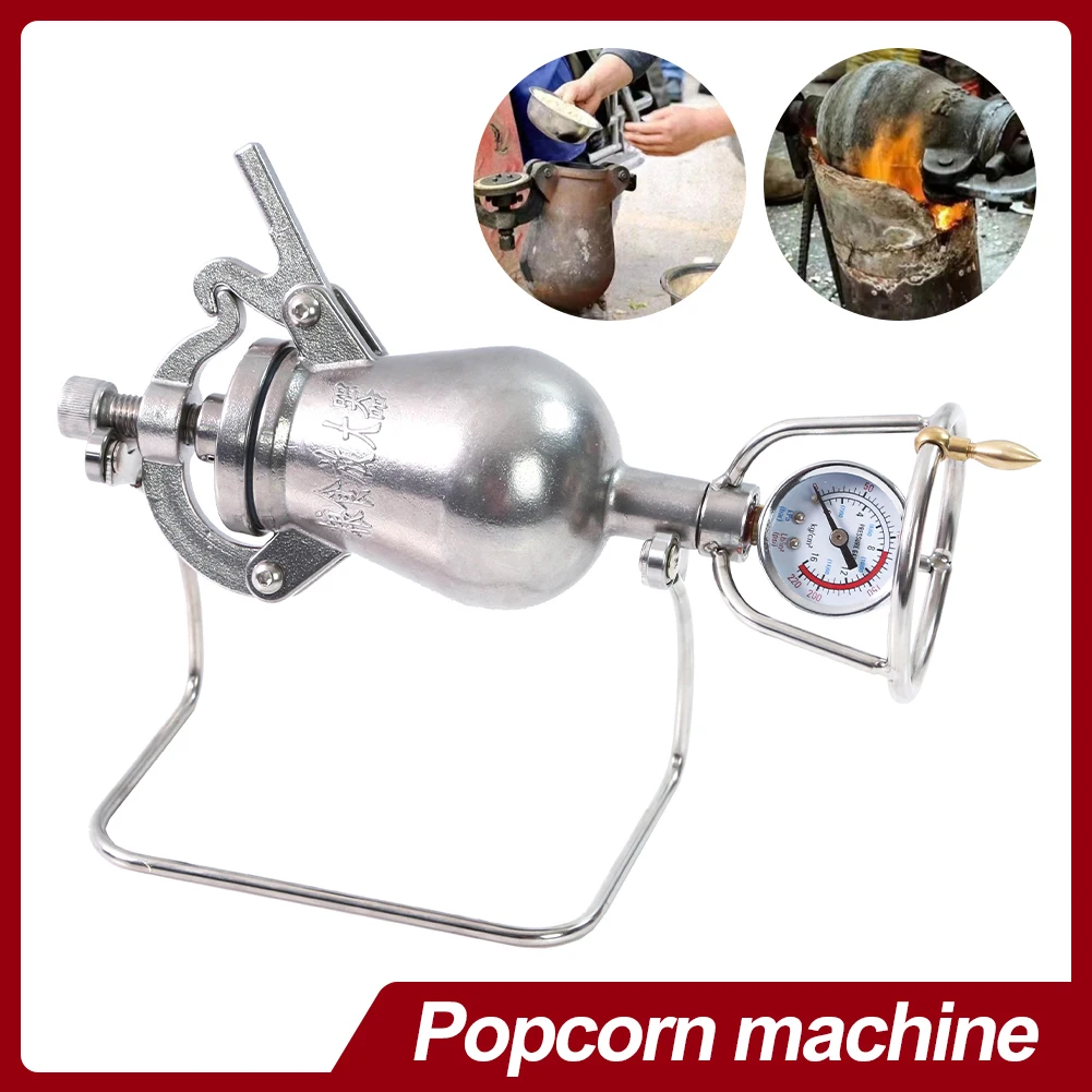100ml 230ml Manual Popcorn Maker Ornaments Stainless Steel Hand Crank Open Fire Popcorn Popper Machine with Pressure Gauge
100ml 230ml Manual Popcorn Maker Ornaments Stainless Steel Hand Crank Open Fire Popcorn Popper Machine with Pressure Gauge