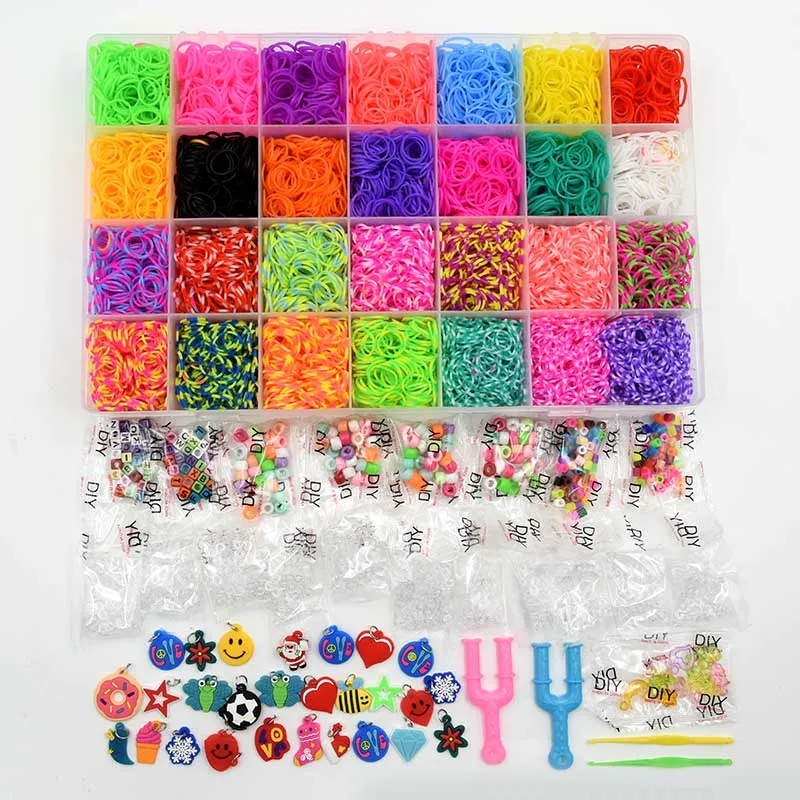 Loom Rubber Bands Children Diy Arts Crafts Toys Bracelet Girl Gift Hair Band Colorful Gum Make Woven Bracelets Kids Toy
Loom Rubber Bands Children Diy Arts Crafts Toys Bracelet Girl Gift Hair Band Colorful Gum Make Woven Bracelets Kids Toy