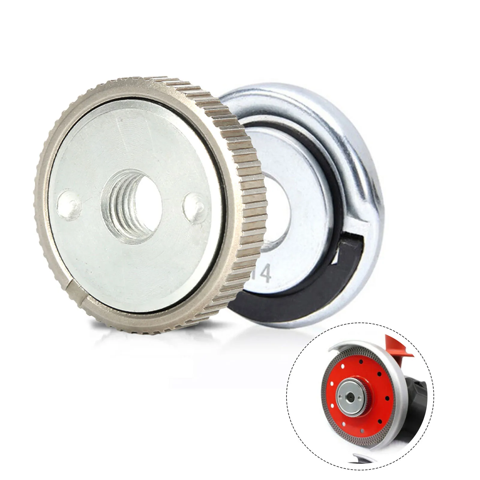 2PCS Locking Plate Chuck For M14 Angle Grinder Chuck Tools Quick Clamping Quick Release Nut Self-locking M14 Thread Accessories
2PCS Locking Plate Chuck For M14 Angle Grinder Chuck Tools Quick Clamping Quick Release Nut Self-locking M14 Thread Accessories