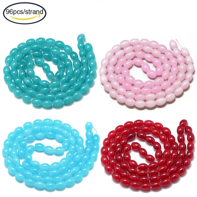 96PCS Baking Painted Glass Beads Strands Oval Imitation Jade WhiteSmoke 8~8.5x6~6.5mm Hole: 1.5mm
96PCS Baking Painted Glass Beads Strands Oval Imitation Jade WhiteSmoke 8~8.5x6~6.5mm Hole: 1.5mm