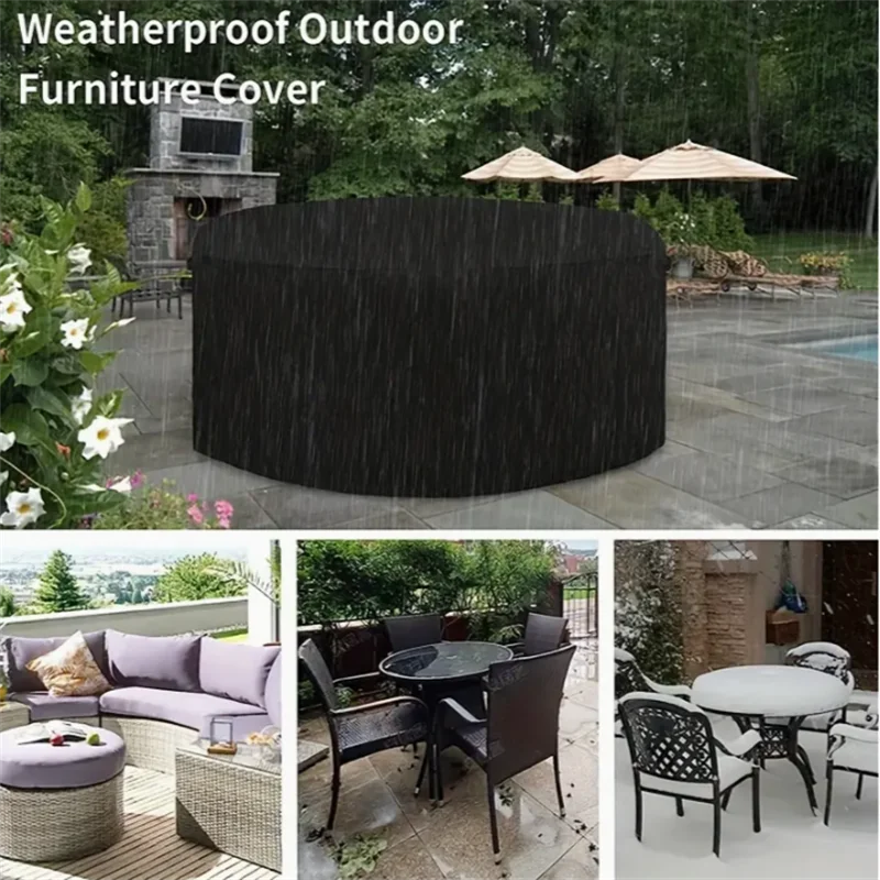 Outdoor Garden Round Furniture Cover Black 210D Oxford Patio Sofa Coated Fabric Cover Protection Waterproof Anti-UV Dust Cover
Outdoor Garden Round Furniture Cover Black 210D Oxford Patio Sofa Coated Fabric Cover Protection Waterproof Anti-UV Dust Cover