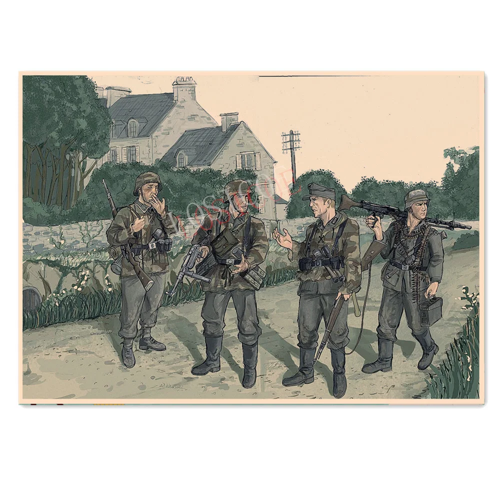 WW II GER Wehrmacht Army Soldier Retro War Military Art Poster Bar Cafe Home Decor Vintage Kraft Paper Painting Wall Sticker
WW II GER Wehrmacht Army Soldier Retro War Military Art Poster Bar Cafe Home Decor Vintage Kraft Paper Painting Wall Sticker