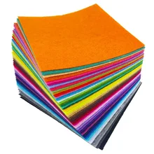 40Pcs Soft Felt Fabric Sheet Assorted Color Patchwork Sewing DIY Craft Squares Nonwoven 1mm Thick Handmade Fabric Weaving