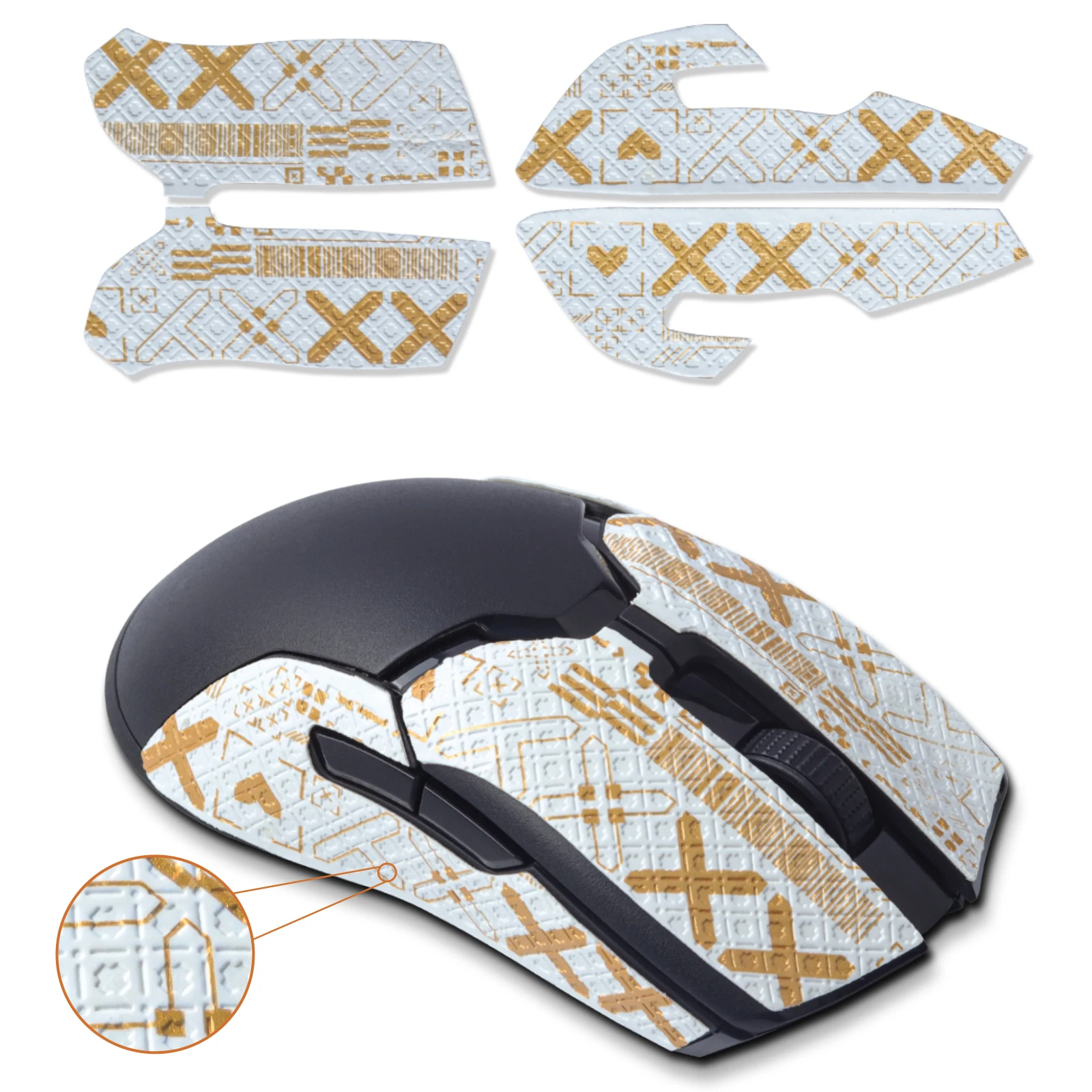 Hyekit Mouse Non-Slip Grip for Razer Viper/Viper Ultimate Sweat Resistant - Lizard Leather - Soft Touch (Platinum Print)
Hyekit Mouse Non-Slip Grip for Razer Viper/Viper Ultimate Sweat Resistant - Lizard Leather - Soft Touch (Platinum Print)