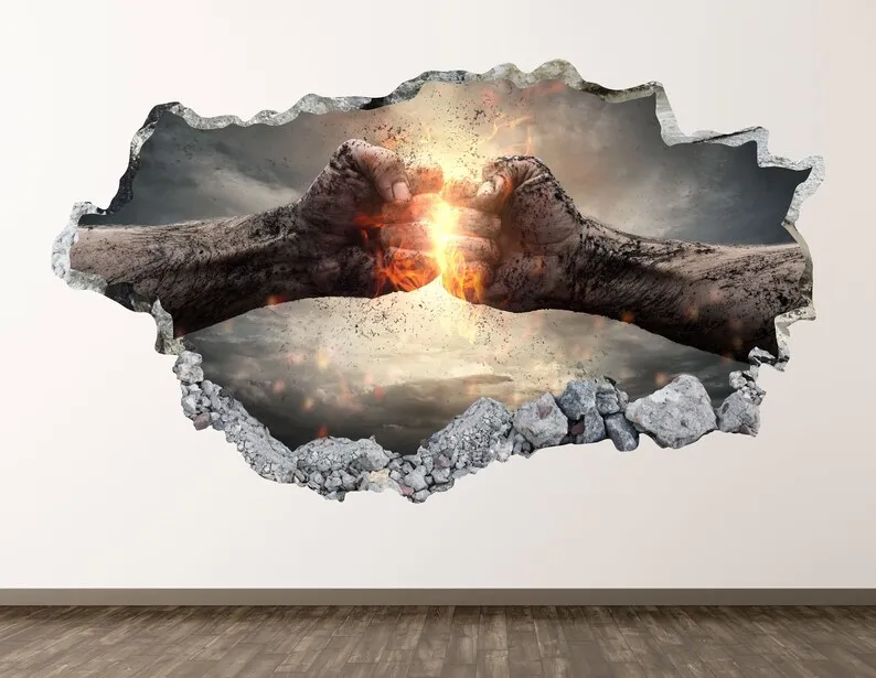 Stronger Power Wall Decal - Energy Motivation 3D Smashed Wall Art Sticker Kids Room Decor Vinyl Home Poster Custom Gift KD2032
Stronger Power Wall Decal - Energy Motivation 3D Smashed Wall Art Sticker Kids Room Decor Vinyl Home Poster Custom Gift KD2032