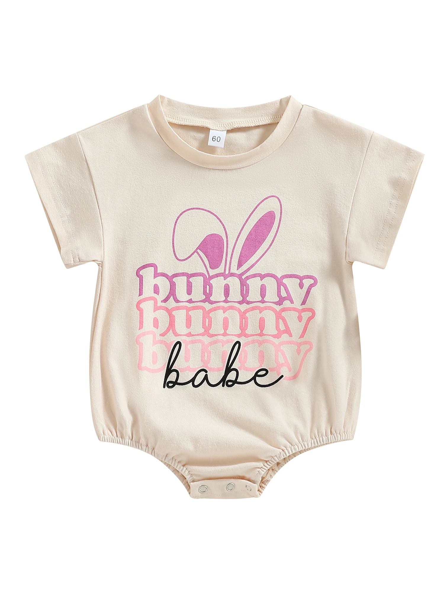 

Пасхальный наряд для новорожденных девочек и мальчиков, пуловер с круглым вырезом и короткими рукавами, комбинезон, боди с принтом кролика для младенцев, одежда