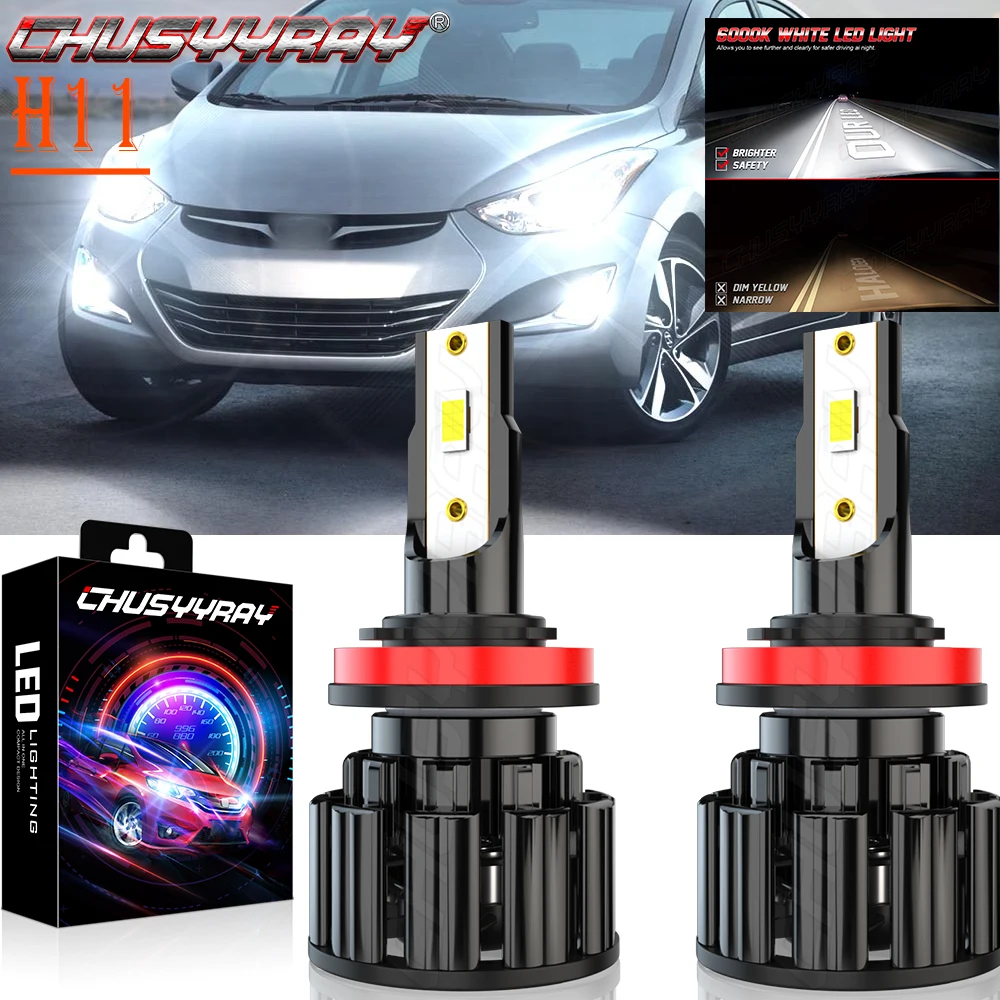 CHUSYYRAY 2x H11 LED Headlight Bulbs Kit COB Compatible for Hyundai Elantra 2007-2016 Low Beam 6000K
CHUSYYRAY 2x H11 LED Headlight Bulbs Kit COB Compatible for Hyundai Elantra 2007-2016 Low Beam 6000K