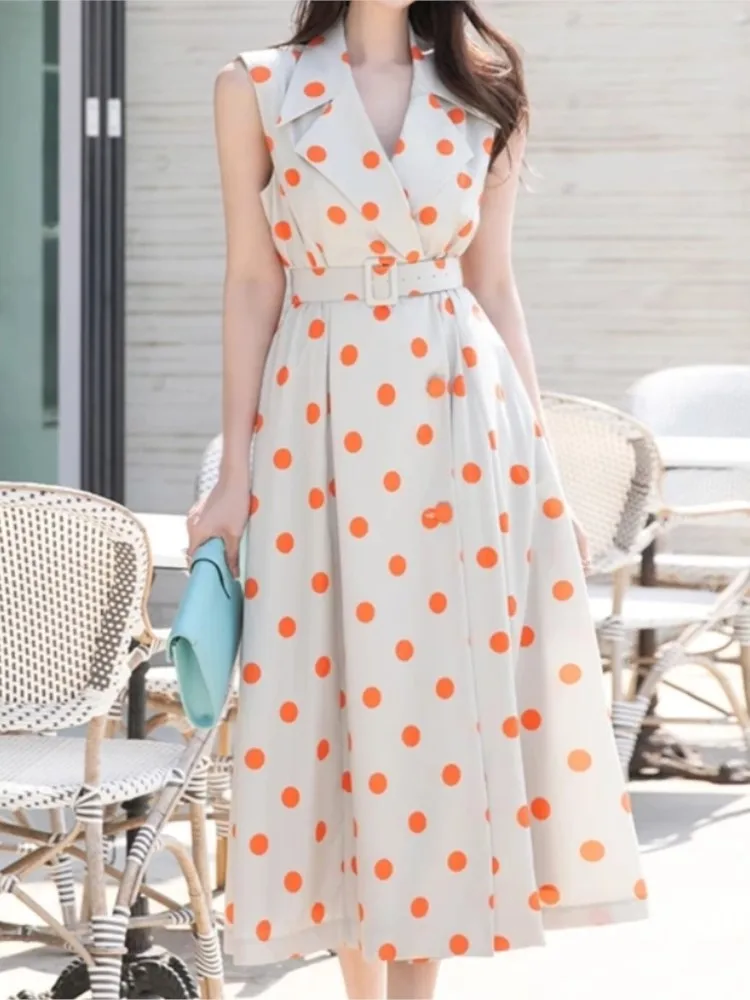 Женское летнее элегантное платье миди в горошек, повседневное ТРАПЕЦИЕВИДНОЕ ПЛАТЬЕ для отдыха, женское пляжное платье с поясом
Женское летнее элегантное платье миди в горошек, повседневное ТРАПЕЦИЕВИДНОЕ ПЛАТЬЕ для отдыха, женское пляжное платье с поясом
