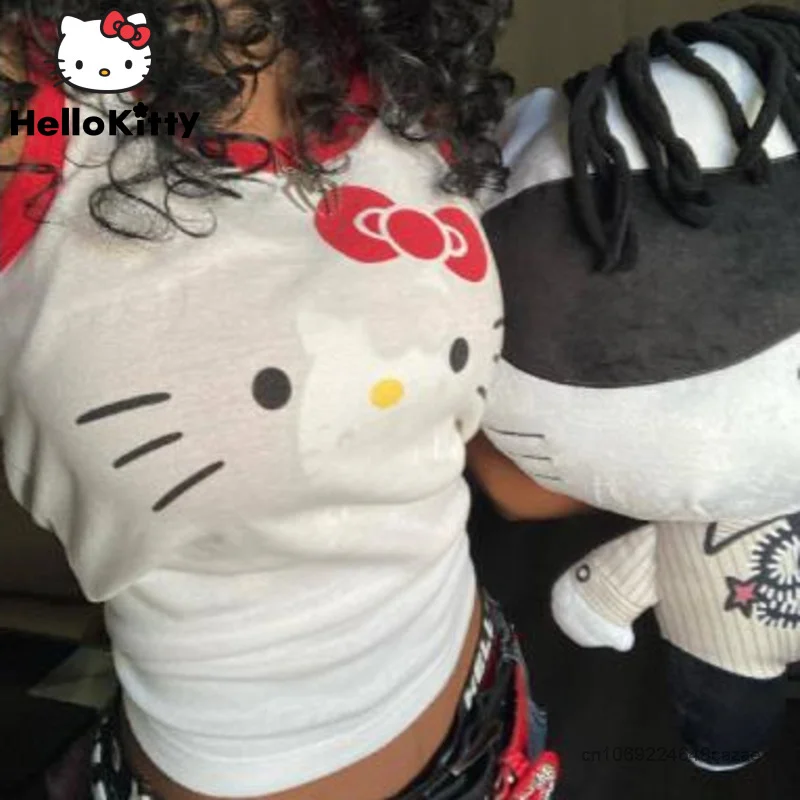 Sanrio Hello Kitty Cute Tops Women Summer Fashion Vest Y2k Cartoon Print Tank Top Female Streetwear Slim White Sleeveless Tshirt
Sanrio Hello Kitty Cute Tops Women Summer Fashion Vest Y2k Cartoon Print Tank Top Female Streetwear Slim White Sleeveless Tshirt