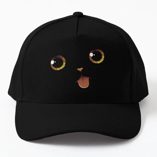 

Cute Black Cat Minimalist Tongue By Tobe Baseball Cap Hat Outdoor Casquette Sun Casual Printed Black Fish Sport Spring Women