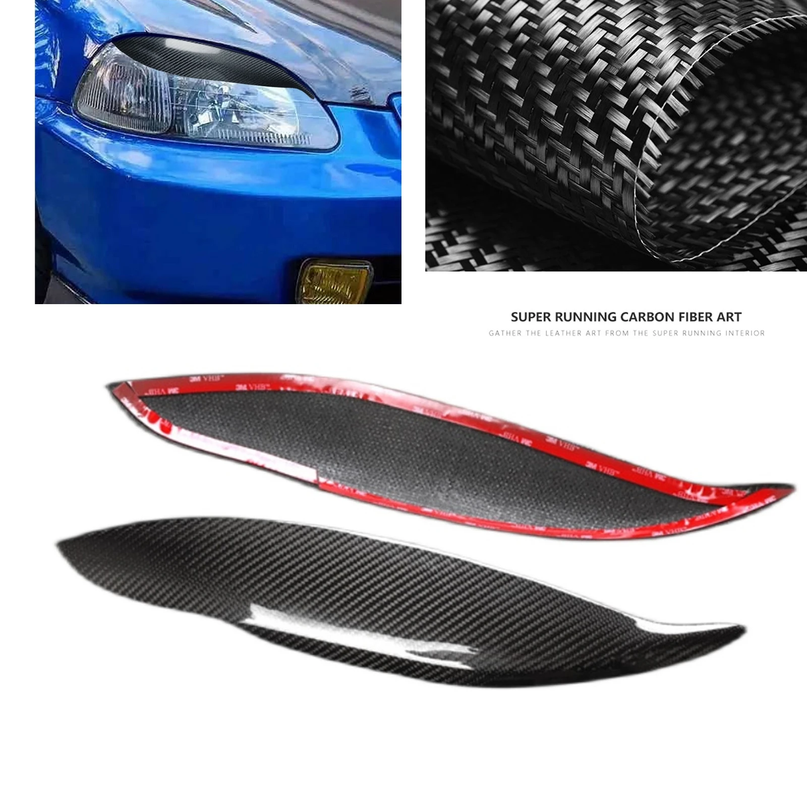 Headlight Eyebrow Trim For Honda Civic EK9 EK3 1999-2000 Front Head Light Cover Lamp Carbon Fiber Eyelid Headlamp Brow Sticker
Headlight Eyebrow Trim For Honda Civic EK9 EK3 1999-2000 Front Head Light Cover Lamp Carbon Fiber Eyelid Headlamp Brow Sticker