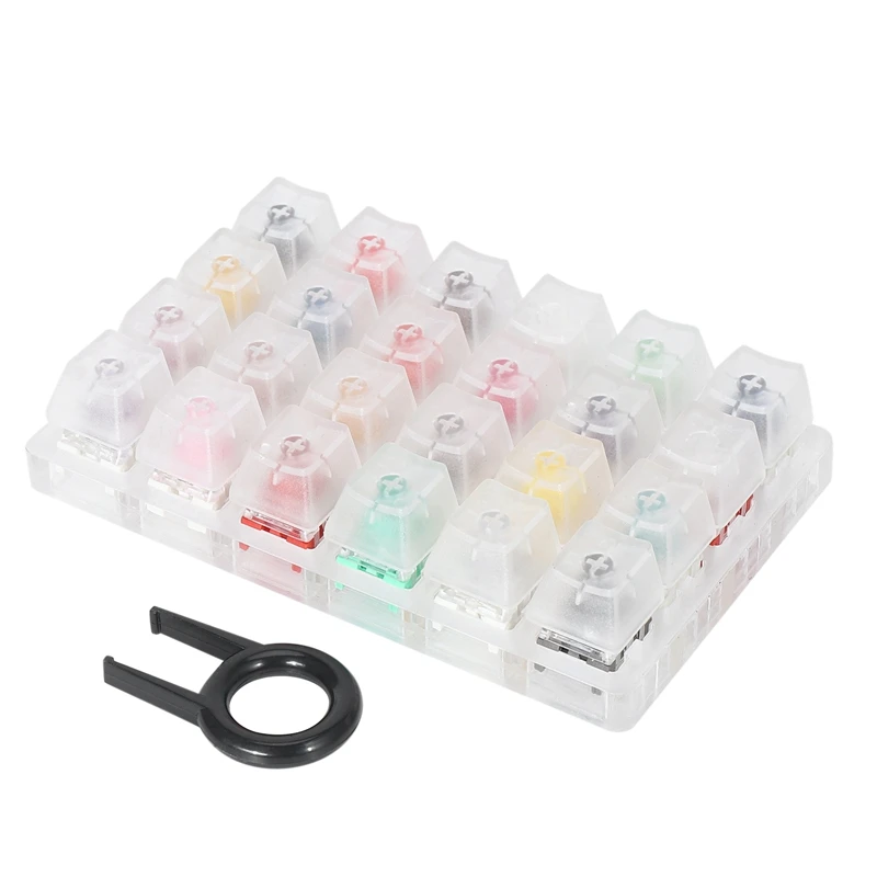 24 Switch Switches Tester With Acrylic Base Blank Keycaps For Mechanical Keyboard Kailh Box
24 Switch Switches Tester With Acrylic Base Blank Keycaps For Mechanical Keyboard Kailh Box