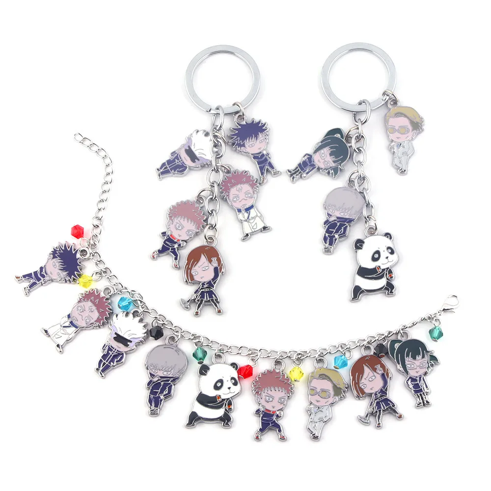 Anime Jujutsu Kaisen Chain Bracelet Toy Cosplay Gojo Satoru Cartoon Figure Combination Keychain Keyring Pendant Toy Gift
Anime Jujutsu Kaisen Chain Bracelet Toy Cosplay Gojo Satoru Cartoon Figure Combination Keychain Keyring Pendant Toy Gift