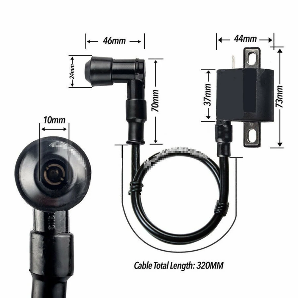 90 Degree Elbow Black Motorcycle Ignition Coil for ATVs Scooters 50 70 110 125 150 200 250cc- Durable and Convenient!
90 Degree Elbow Black Motorcycle Ignition Coil for ATVs Scooters 50 70 110 125 150 200 250cc- Durable and Convenient!