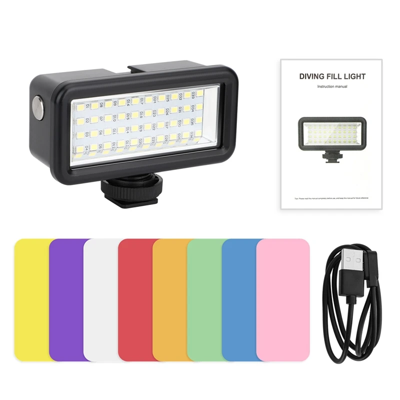 40 LED High Power Dimmable Waterproof Video Light +Battery For Gopro10/DJI Action3 Camera
40 LED High Power Dimmable Waterproof Video Light +Battery For Gopro10/DJI Action3 Camera