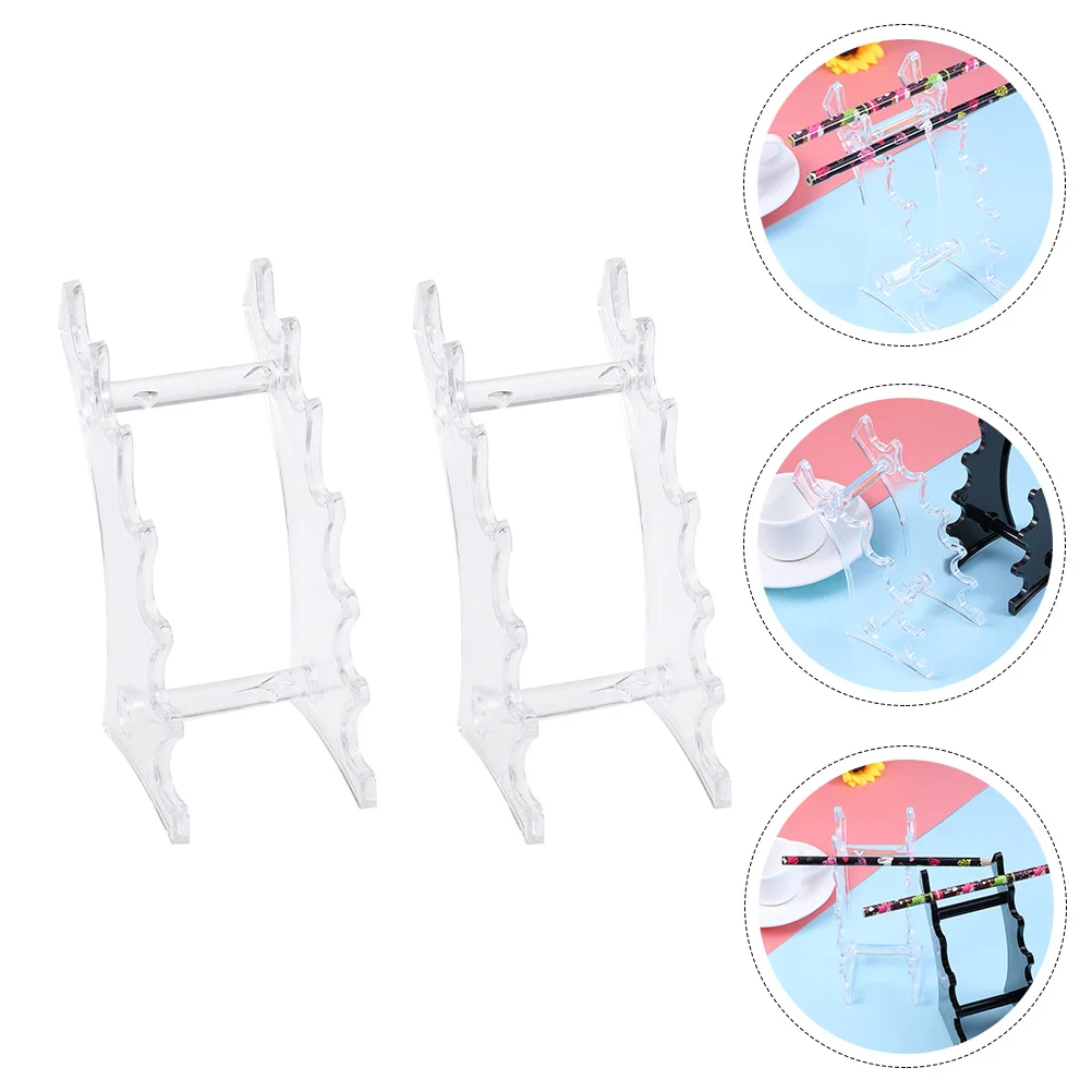 2 Pcs Bracket Transparent Pen Holder Office Make Desks Plastic Pot Storage Shelves Display Stand for pencils
2 Pcs Bracket Transparent Pen Holder Office Make Desks Plastic Pot Storage Shelves Display Stand for pencils