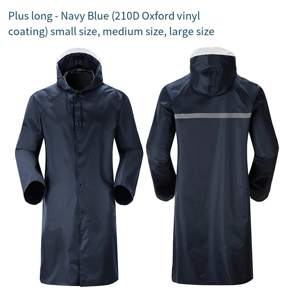 

Водонепроницаемый Длинный плащ для мужчин, утепленный дождевик, Легкая Складная Куртка для активного отдыха, походов, рыбалки, XL