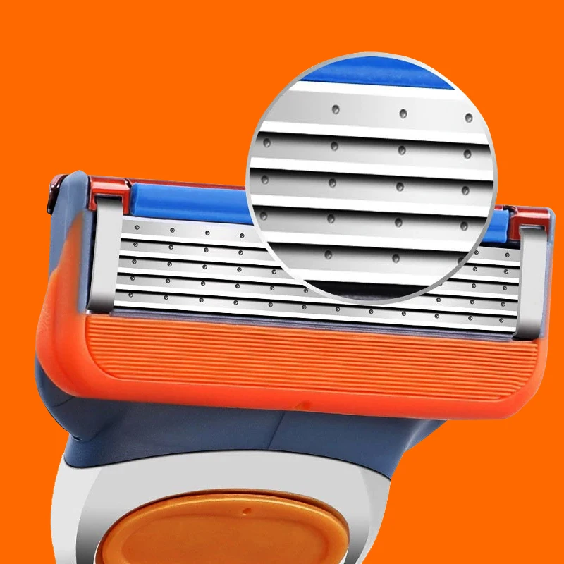 Бритвенные лезвия 4 шт. совместимы с Gillette Fusion отличное бритье 5 слоев для мужчин