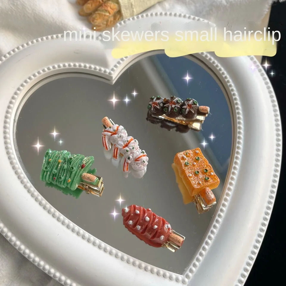 Original Design Cute Simulation Kebabs Barrettes Ins Funny Quirky Barbecue Bang Side Clip Candy Toy Hair Accessories Hairpin
Original Design Cute Simulation Kebabs Barrettes Ins Funny Quirky Barbecue Bang Side Clip Candy Toy Hair Accessories Hairpin